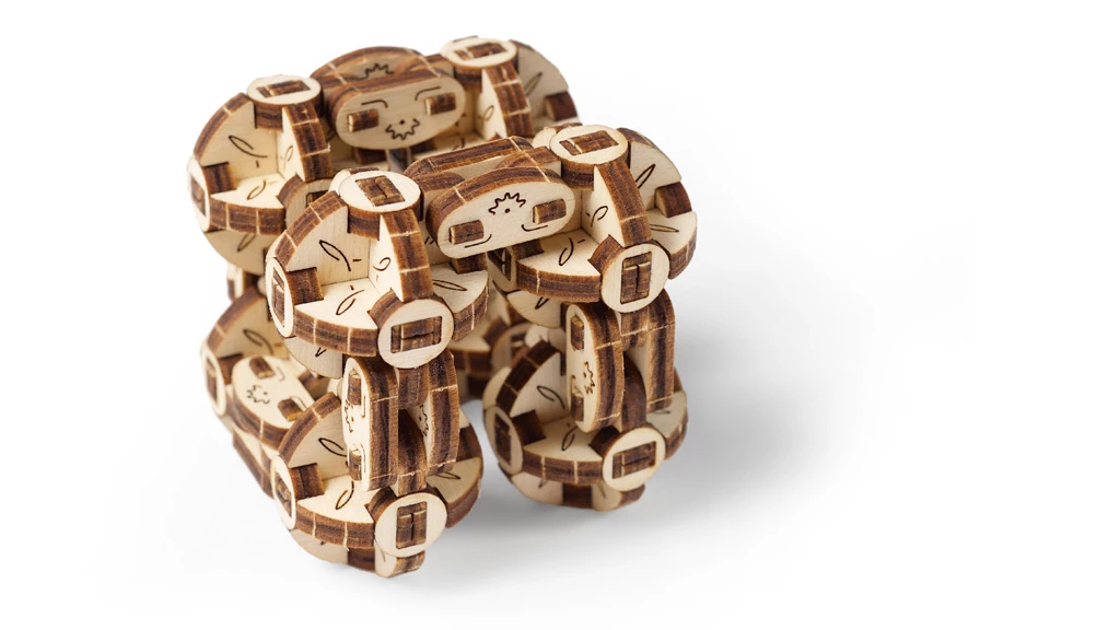 3D Puzzle UGEARS Flexi-Würfel Holzmodell mit Antrieb 