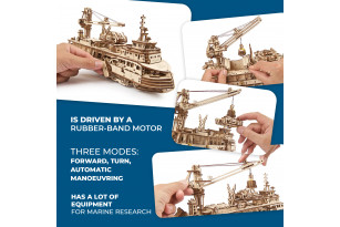 Mechanischer Modellbausatz «Forschungsschiff»