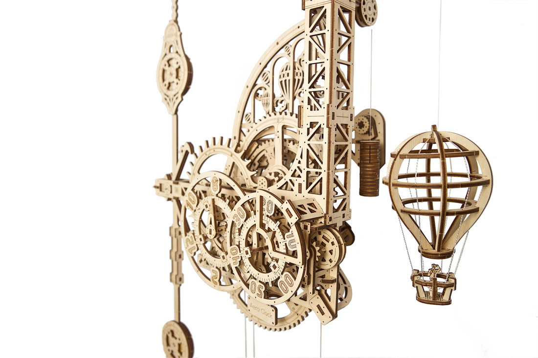 Acquista UGEARS Aero Clock 3D Puzzle in Legno per Adulti e Bambini -  Orologio Puzzle 3D Tagliato al Laser da Costruire