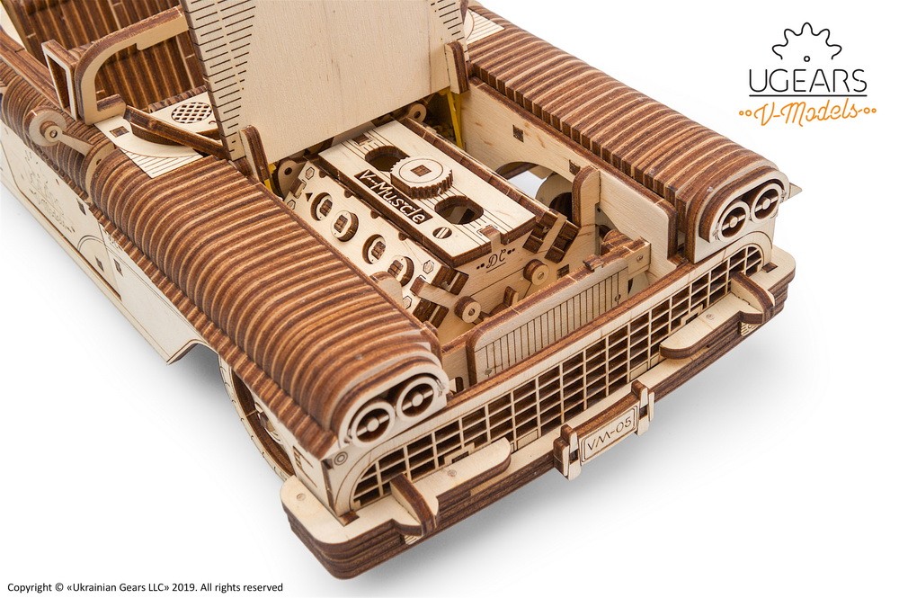 mit Antrieb UGEARS TRAUM-CABRIOLET VM-05 3D Puzzle Holzmodell 