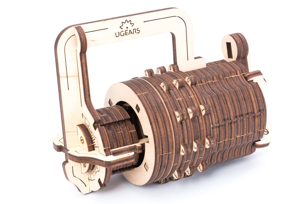3D Wooden Puzzles/Mechanical Models UGears Combination Lock 