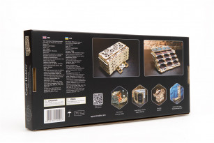 Caja de almacenamiento de tarjetas, dispositivo de madera mecánico para juegos de mesa