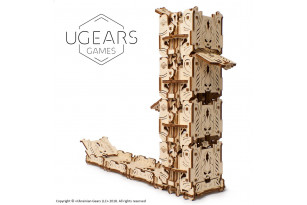Dispositif mécanique en bois Tour à dés modulaire pour jeux de table