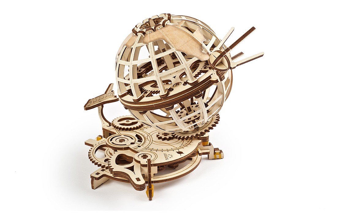 World Globe WOODEN CITY® Globus Modell Hobby 3D Holzpuzzle Holzmodellbausatz 