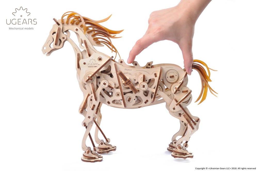 Ugears mechanisches Pferd Holzmodellbau 3D Puzzle 
