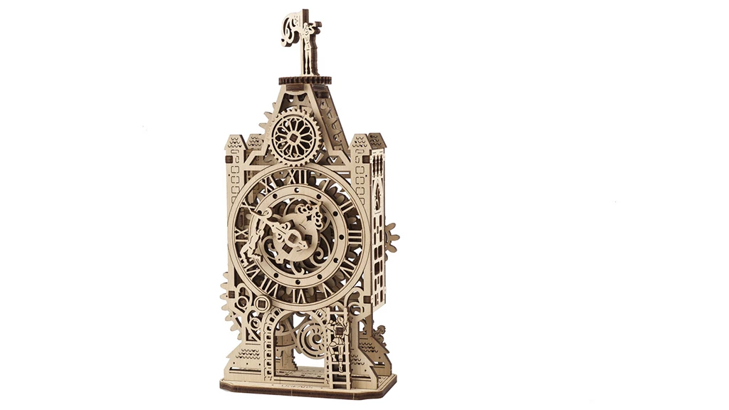 UGears Steampunk Clock 3D Mechanical Model Self-assembling DIY Craft Set Wooden Box School Project