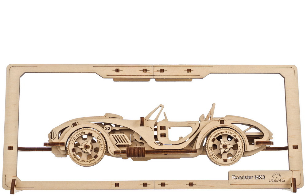 Voiture 3D en bois naturel à monter - Maquettes en bois - 10 Doigts