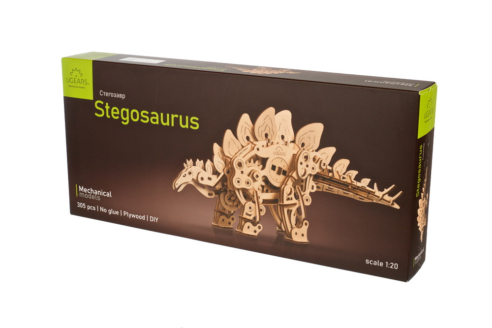 Stégosaure - OozDec-Modèle de dinosaure en caoutchouc souple de simulation,  Dinosaure mignon à presser, Son I