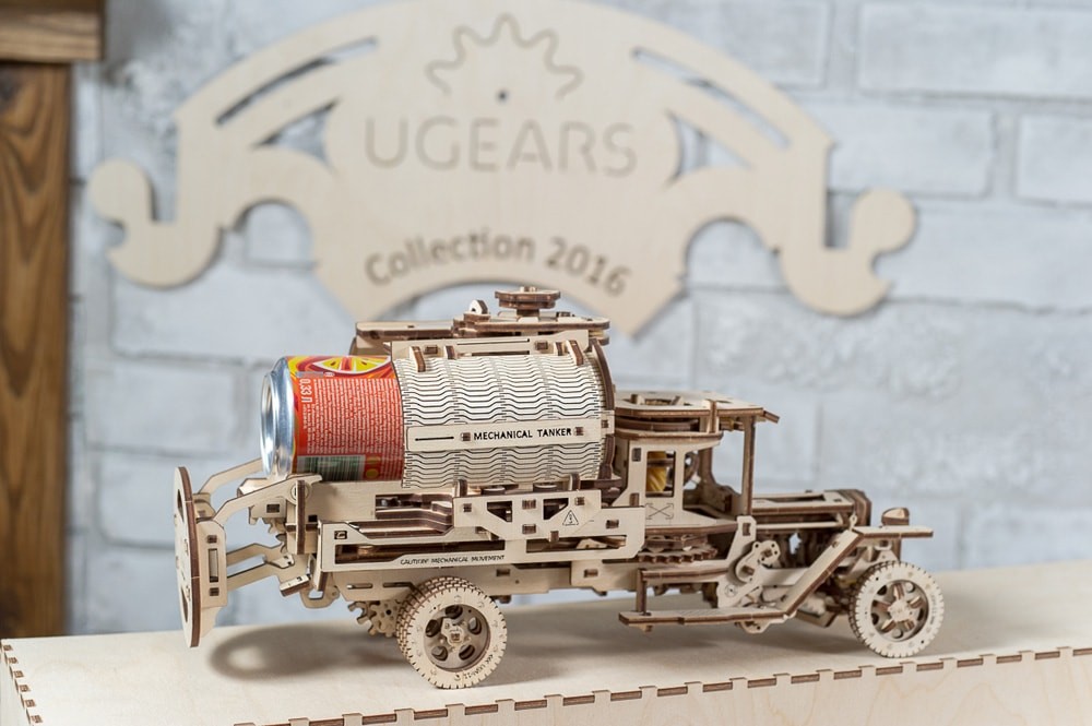 UGears Plywood Tanker Truck Collectible Mechanical Model 