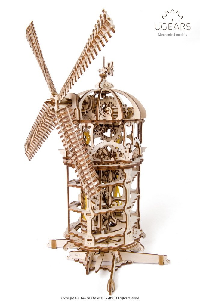 Ugears ユーギアーズ Tower Windmill 風車 木のおもちゃ 3D立体 パズル