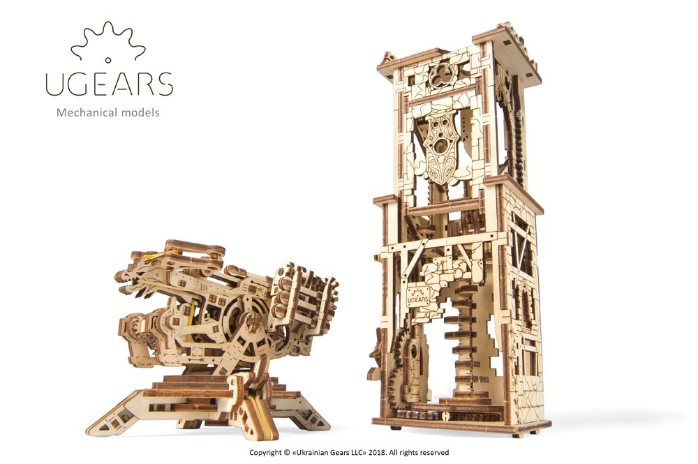 Ugears Mechanical Model  Archballista-Tower wooden construction