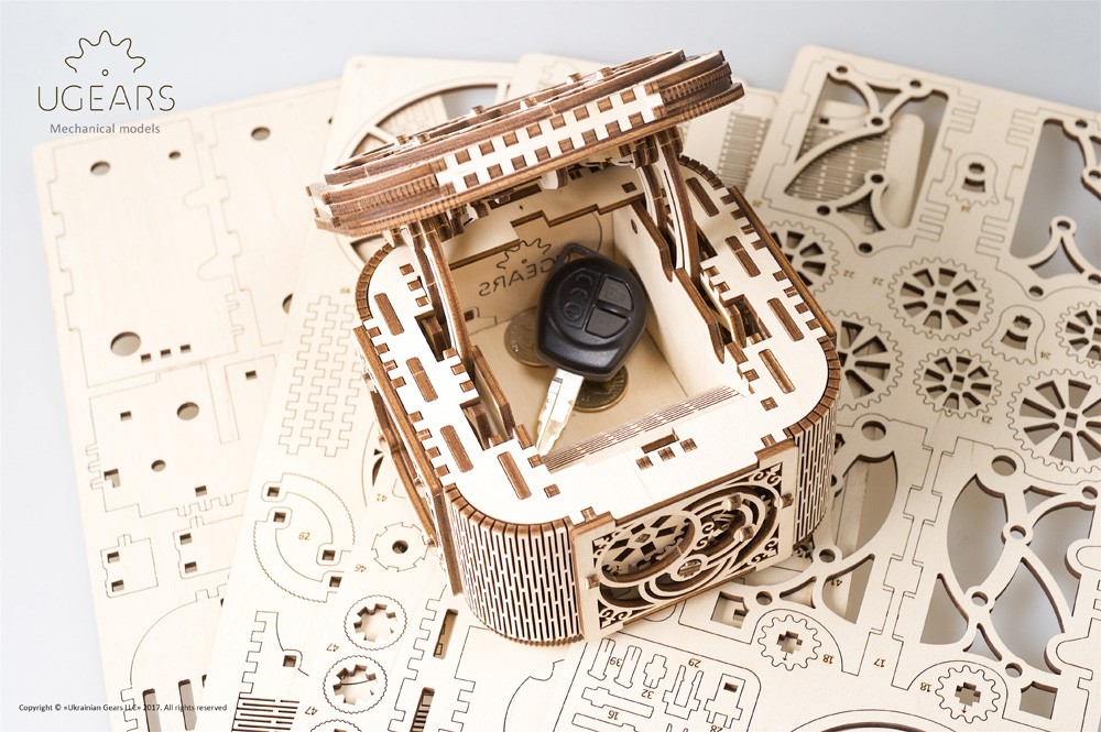 Treasure Box UGEARS Mechanical Models 3-D Wooden Puzzle