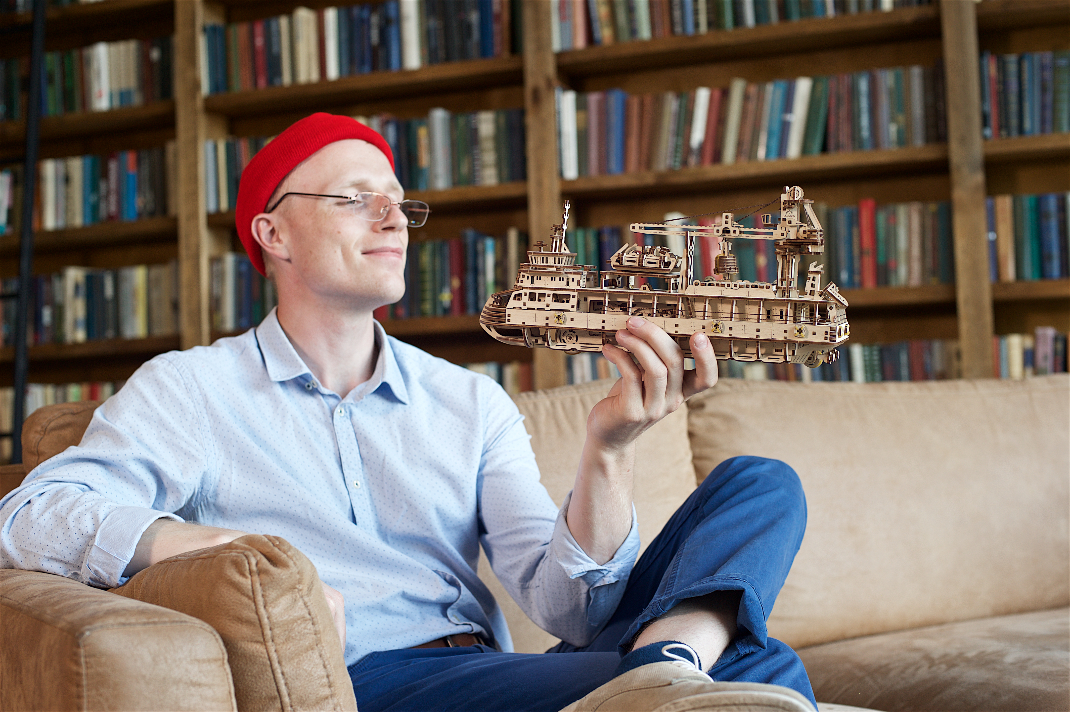 Ugears wooden DIY 3D puzzle Research Vessel