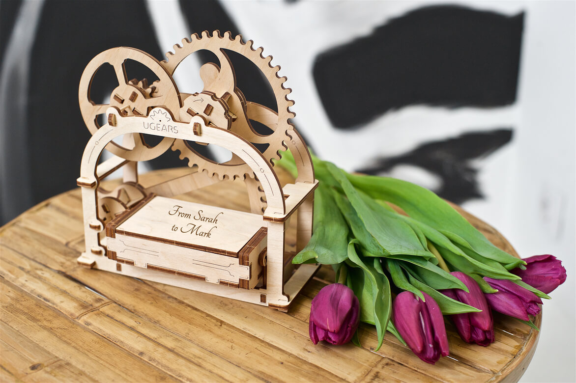 wooden 3D puzzle Mechanical Box