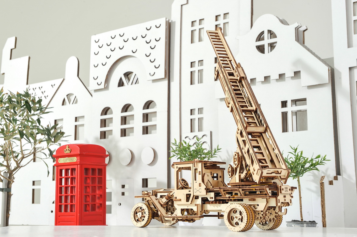 Ugears Fire Ladder Truck Model