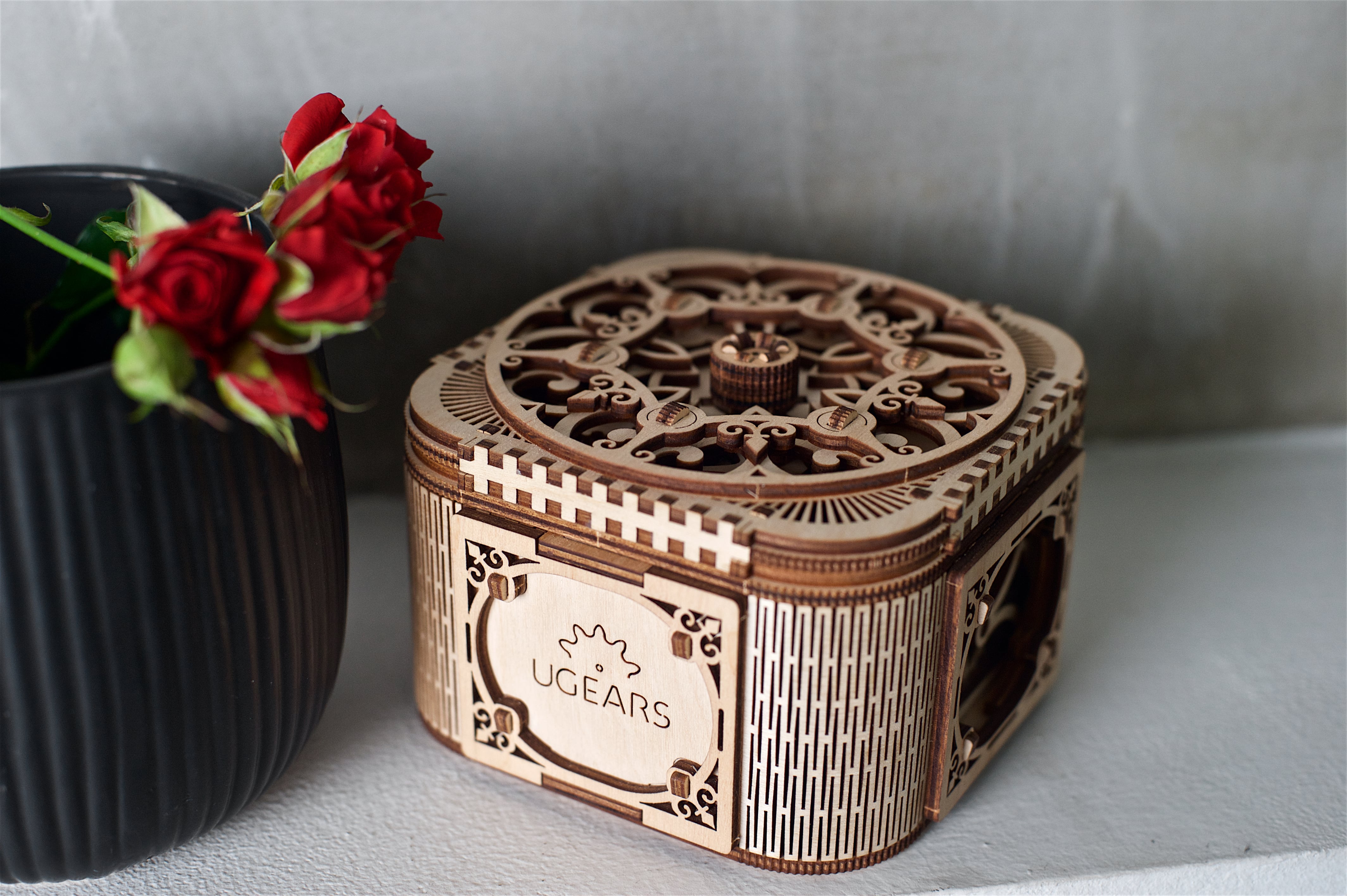 Ugears wooden DIY 3D puzzle Treasure Box