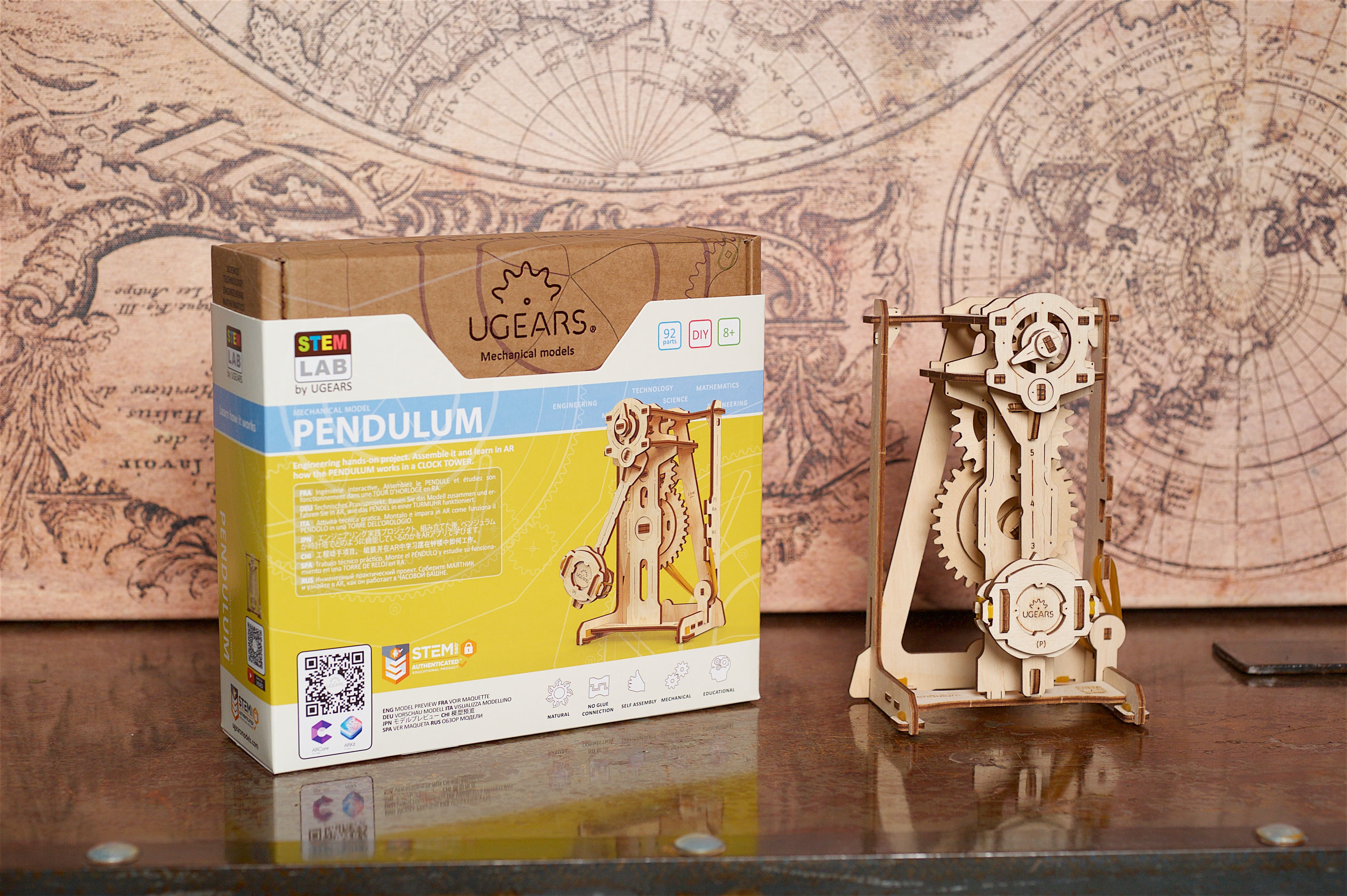 Mechanisches DIY 3D-Holzpuzzle Pendel von Ugears