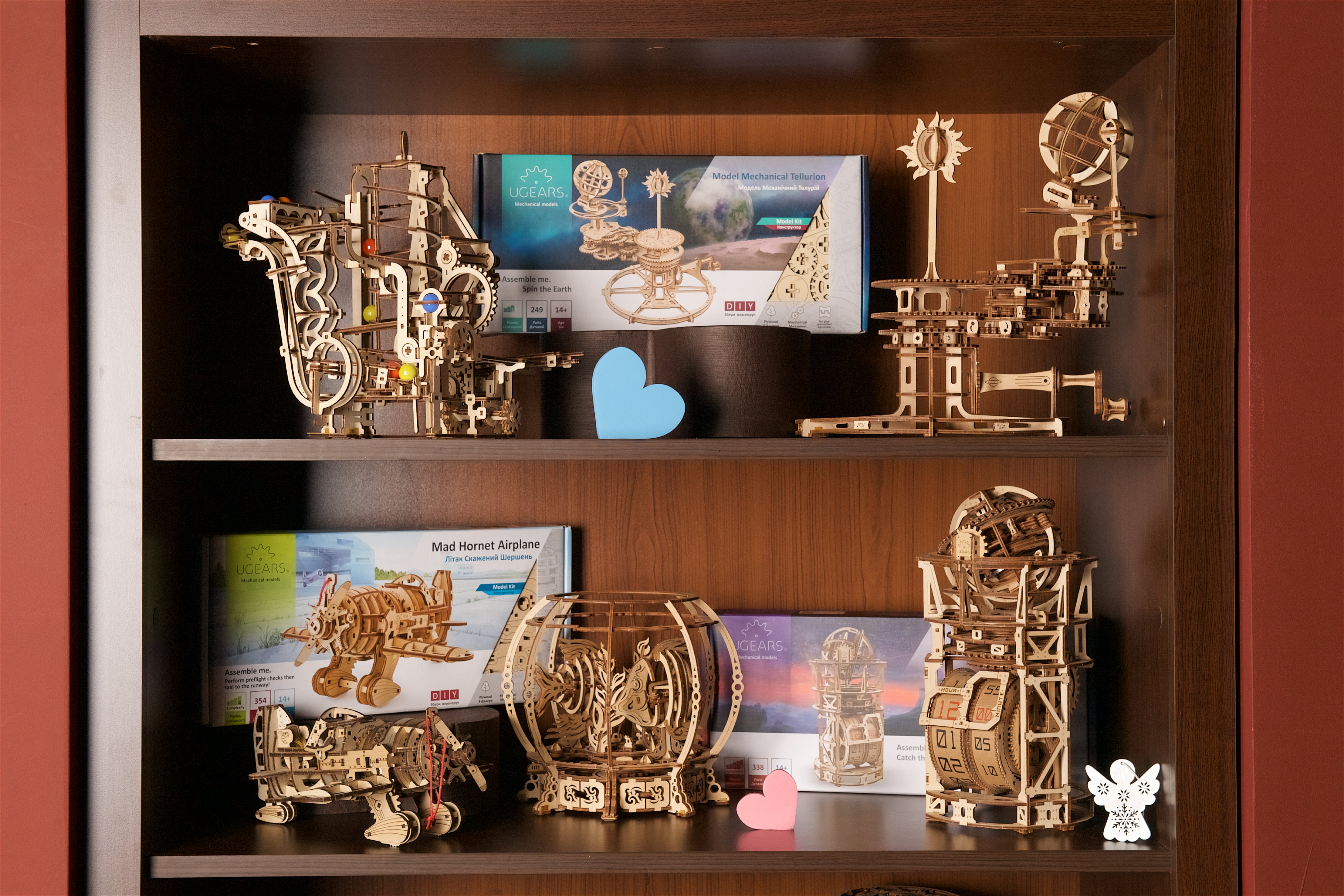 Ugears wooden mechanical DIY 3D puzzles for Valentine's Day  