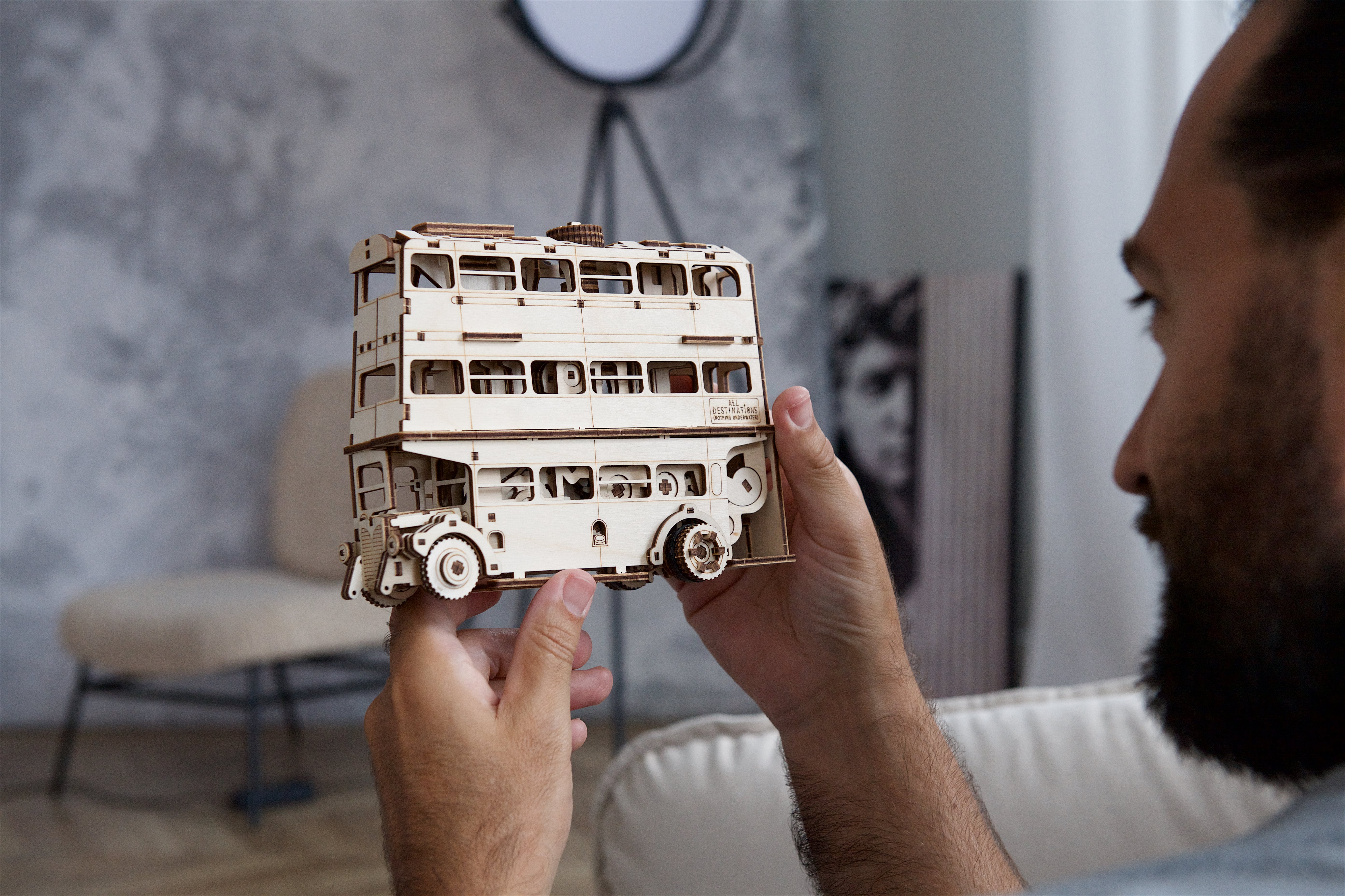 Ugears wooden DIY 3D puzzle Knight Bus